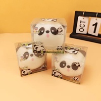 Jouet anti-stress en caoutchouc en forme de tête de panda, type pain vapeur, avec boîte de cuisson vapeur, vente en gros