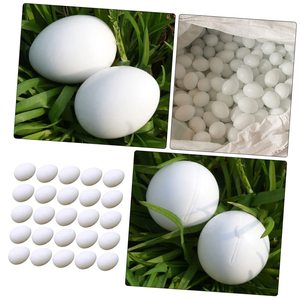 Uova artificiali di piccione con simulazione termica riempite d'acqua: plastica resistente di dimensioni realistiche per la gestione dell'allevamento e il controllo della schiusa - Product Image 2