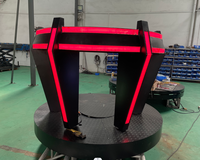 Tournez et soulevez la scène de façade de table de cabine de DJ pour la boîte de nuit avec le logo mené