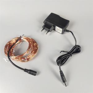Adaptateur USA Europe DC 10m 20m 30m <span class=keywords><strong>50m</strong></span> <span class=keywords><strong>Guirlande</strong></span> <span class=keywords><strong>lumineuse</strong></span> LED en fil de cuivre pour arbre de Noël, fête de mariage, vacances - Product Image 2