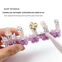 Nouveau support magnétique pour faux ongles en forme de papillon, base d'entraînement et de présentation Aurora pour la pratique des faux ongles longs