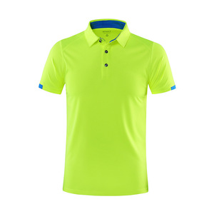 Polos de verano personalizados Ropa de trabajo de secado rápido Diseño de bloques de color Logotipo impreso Uniformes de tenis de manga corta Tela ODM - Product Image 2