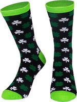 Shamrock irlandais automne équipage respirant vacances cadeaux chaussettes vertes pour unisexe hommes femmes adultes Couples nouveauté drôle