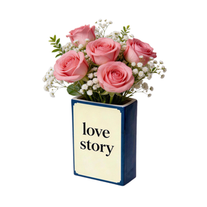Jarrón de Porcelana con Forma de Libro Art Deco con Logotipo Personalizado, Ecológico, Duradero, Económico, el <span class=keywords><strong>Mejor</strong></span> Regalo para Amigos - Product Image 1