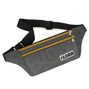 Riñonera de moda impermeable unisex, multiusos, OEM, para deportes, correr, gimnasio, cinturón de nailon, bolsa de cintura con cremallera - Product Image 1