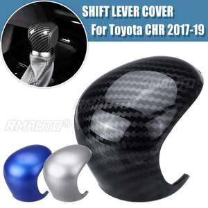 Cubierta Decorativa para Palanca de Cambios de Coche, ABS, para Toyota C-HR CHR 2016 2017 2018 2019 2020, Fibra de Carbono/Azul/Plateado - Product Image 1
