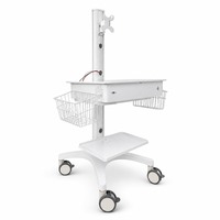Station de travail mobile pour la détection de l'athérosclérose avec support de moniteur et panier, testeur PWV ABI pour hôpitaux et cliniques, vente en gros, usine OEM