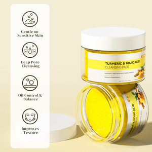 Oem ODM nhãn hiệu riêng Sữa rửa mặt làm sạch sâu chống Ance sáng Kojic axit và nghệ miếng làm sạch - Product Image 2