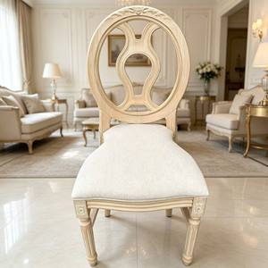 Silla de Boda Ovalada Dorada de Lujo, Tapizada, con Asiento Acolchado, para Banquetes y Eventos, Alquiler, Proveedor Mayorista, Pedidos al por Mayor - Product Image 1