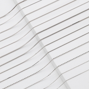 Solid Pt850 Necklace Chains Snake Box Link Necklace Unisex Platinum Jewelry High Quality Daily Wear <b>Thin</b> Light Weight for Men - Product Image 3