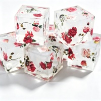 Dés à six faces LuxeRoll Standard, idéaux pour les jeux de rôle D&D, le mahjong et les jeux de table, 16 mm, dés D6 D&D, dés Mahjong Rose, couleur de police personnalisée
