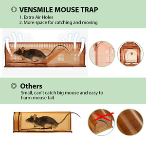 Piège à souris sans cruauté en plastique réutilisable design de mode attrape-rongeur sans poison avec trous d'air pour une lutte antiparasitaire intérieure sûre - Product Image 6