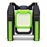 Projecteur LED portable robuste et pliable 3000LM sans fil avec support télescopique, mode lumière froide, pour atelier, rénovation et maintenance