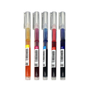 Stylos à pointe ultra-fine de 0,5 mm, personnalisés pour l'école et le bureau, séchage rapide, écriture fluide, en plastique jaune/vert, stylos à gel liquide pour le dessin - Product Image 2