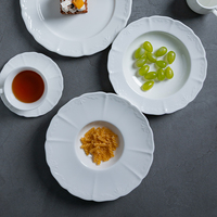 Assiettes vintage en porcelaine blanche personnalisées, 9,75 pouces, pour pâtes, pour restaurants, compatibles lave-vaisselle