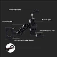 Support de téléphone pour moto en gros Modification de vélo électrique Chargeur USB Support de miroir Support de téléphone réglable