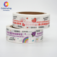 Etiquetas Adhesivas Duraderas para Rollos de Dulces, Serie Multi-Sabor, para Empaquetado de Piruletas y Malvaviscos, Juego Personalizado para Etiquetado de Pequeñas Empresas