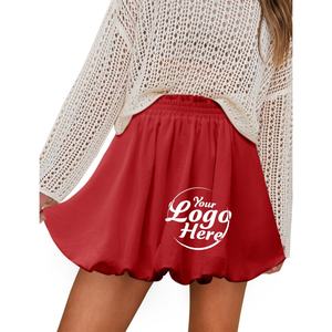 Women's High Waist Denim Shorts with Ruffled Pockets Casual <b>Mini</b> <b>Skirts</b> Bubble Skorts Inspired by <b>Tennis</b> Team - Product Image 2