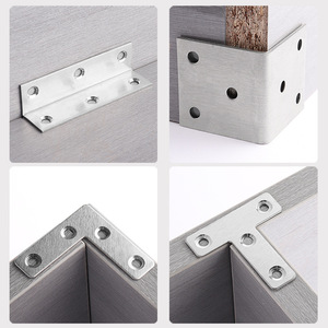 Support d'angle en acier inoxydable à 90 degrés en forme de L pour connecteur d'étagère de meuble - Product Image 2