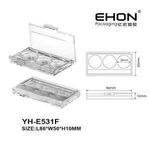 Hot Selling Multi Color <b>Eye</b> <b>Shadow</b> Case Custom Color Empty Eyeshadow Container Transparent Cap ABS Plastic Makeup - Product Image 6