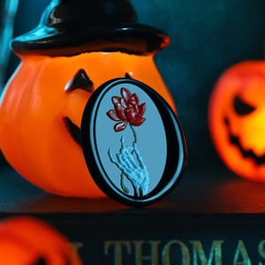 Sello de cera de cobre redondo con diseño de calabaza, fantasma y bruja para decoración de diarios, ideal para Halloween. - Product Image 4