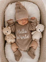 Adorable pull bébé personnalisé 100% coton, ensemble bébé 3 pièces, cadeau de naissance, vêtements pour bébé