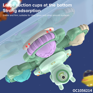 Sucker sensoriel espace d'empilage rotatif bébé pop ensemble de jouets de bain en silicone - Product Image 3