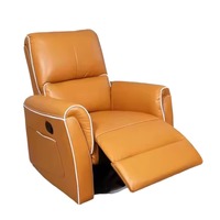 Fauteuil Zéro Gravité Pivotant et à Bascule, Style Moderne, en Cuir, pour Salon, Mobilier d'Intérieur Résidentiel, Sièges pour Projets Commerciaux