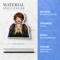 Imanes Lenticulares 3D de Anime para Refrigerador, Resistentes al Agua, de PET y Espuma EVA, Adhesivos Magnéticos para Refrigerador, Decoración y Recuerdos