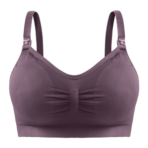 Soutien-gorge d'allaitement pour <span class=keywords><strong>femme</strong></span> <span class=keywords><strong>enceinte</strong></span> 2025 Big Nipple Plus Size, bretelles avant, rembourrage amovible, ouverture pour l'allaitement - Product Image 4