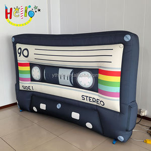 โมเดลบอลลูนพองลมสีดำรูปเทปคาสเซ็ตสำหรับงานแสดงสินค้าและโฆษณาในงานเทศกาลดนตรี - Product Image 6