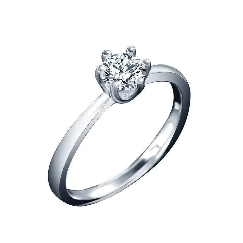 S925 Prata Moissanite anel feminino ese e proposta de casamento casais de seis pinos conjunto com mulheres abertas