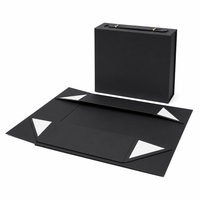 Boîte cadeau élégante pliable magnétique avec poignée en PU, boîte rigide personnalisée multicolore pour cadeaux de vacances et emballage de vêtements
