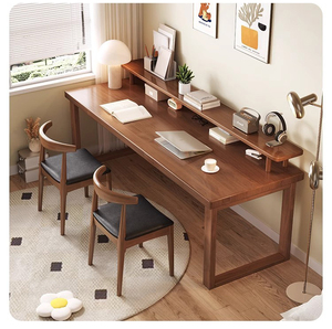 Office Modern Dual <strong>Computer</strong> <strong>Desk</strong> with Storage File Cabinet for Living Room Wooden <strong>Simple</strong> Design <strong>Study</strong> Table PC <strong>Desk</strong> with Drawer - Product Image 4