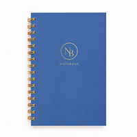 Carnet à spirales A5 avec logo personnalisé, 80 feuilles lignées, journal pour le bureau, les étudiants, l'école, l'écriture, fournitures cadeaux