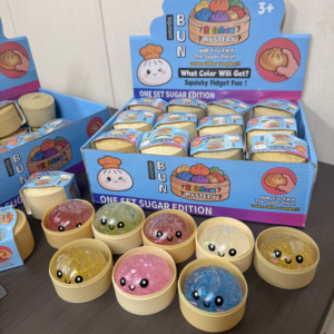 New 5.5cm Dumpling Squishy Glitter Steamed Bun Mystery <b>Box</b> Colorful Stress Balls <b>Fidget</b> Sensory <b>Toy</b> Anxiety Relief With Steamer - Product Image 3