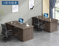 Vente en gros de bureau de travail moderne pour le personnel Table de bureau à deux places Mobilier de bureau Bureau d'ordinateur pour les employés