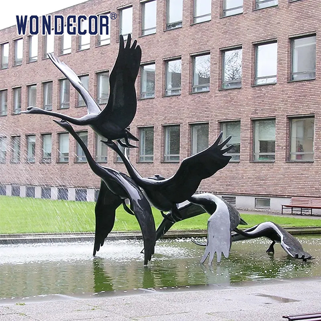 Wondecor, лидер продаж, прекрасная земля, яркие животные, фонтан, высокое качество, металлические скульптуры птиц