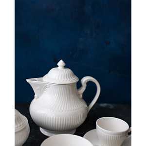 Service à café et à thé en porcelaine blanche Villeroy & Boch, 6 à 12 pièces, capacité de 350 ml, design européen moderne, fabriqué en Italie, en stock pour les hôtels - Product Image 6