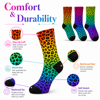 Chaussettes de sport en coton pour femmes, personnalisées avec logo OEM, respirantes, écologiques, imprimées en sérigraphie