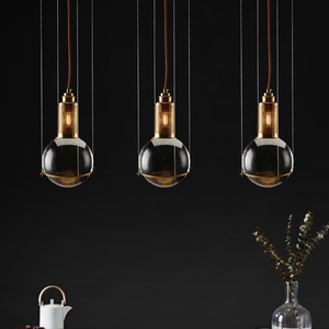 Moderna lámpara de araña lluvia de meteoritos luz claro bola de cristal colgante lámpara para sala de restaurante - Product Image 1