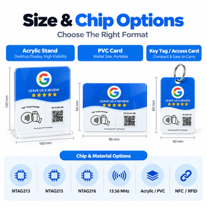 สติกเกอร์ติดโต๊ะ NFC สำหรับรีวิว Google แบบกำหนดเองได้ ทนทาน รองรับหลายภาษา สำหรับธุรกิจท้องถิ่น เพิ่มยอดรีวิว มีจำหน่ายในราคาขายส่ง - Product Image 1