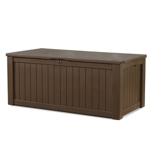 <strong>Wood</strong> Style Deck Box <strong>Storage</strong> Box Outdoor Indoor <strong>Bench</strong> - Product Image 1