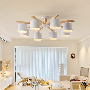 Lámpara colgante Simple moderna de estilo nórdico, lámpara de viento de registro para el hogar, comedor, luz principal, accesorio de techo de ambiente - Product Image 2