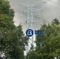 Structure de tour de ligne de transmission en treillis d'acier Q235B/Q355B, équipement de distribution d'énergie électrique en tube d'acier galvanisé