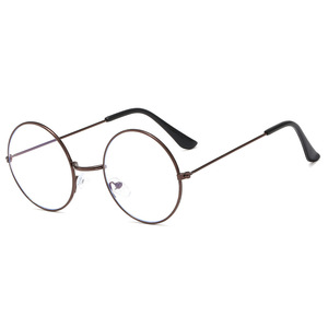 Lunettes rétro rondes anti-lumière bleue, monture complète, unisexe, pour ordinateur, verres Plano 2328 - Product Image 4