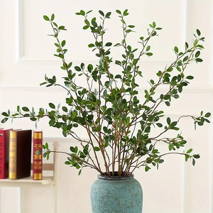 Expédition immédiate - Branches d'<span class=keywords><strong>olivier</strong></span> artificielles de 25,5 pouces, tiges vertes en plastique pour la décoration de la maison, du bureau, du jardin, pour Halloween, Noël, Pâques - Product Image 1