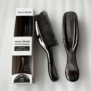 Brosse de massage pour la <span class=keywords><strong>tête</strong></span> et les cheveux, brosse <span class=keywords><strong>à</strong></span> shampooing pour le cuir chevelu, brosse démêlante <span class=keywords><strong>à</strong></span> coussin en nylon, peigne de nettoyage des cheveux, couleur chocolat - Product Image 2