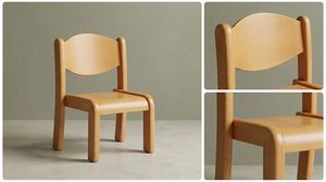 Silla Infantil de Madera Estilo Montessori para el Hogar, Sala de Estudio, Guardería, Madera de Haya, Acabado en Color Natural - Product Image 6