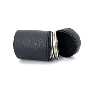 Mini vaisselle de Camping en plein air 70ml, fournitures de pique-nique, ensemble de tasses à vin, de bière, à Whisky en cuir PU, de 4 pièces/<span class=keywords><strong>lot</strong></span> - Product Image 4